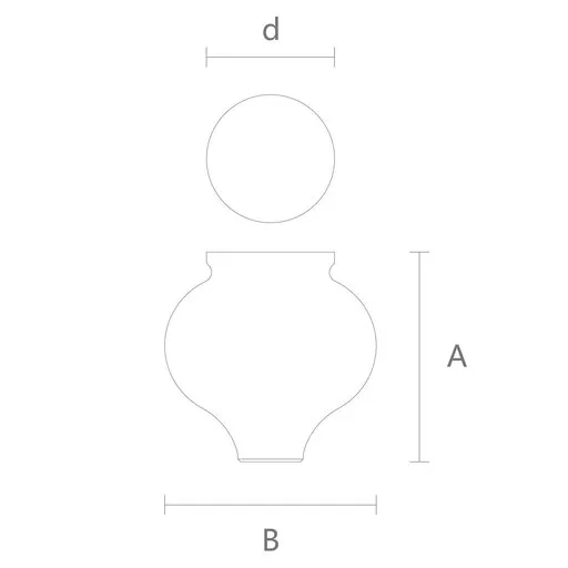 Bun feet for furniture wooden rounded from oak